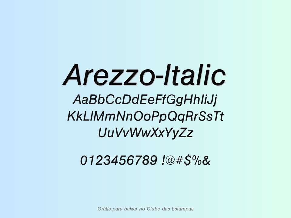 Fonte Arezzo Italic Grátis Para Baixar