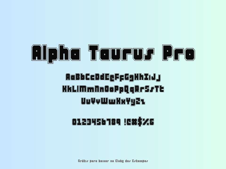 Fonte Alpha Taurus Pro Grátis Para Baixar