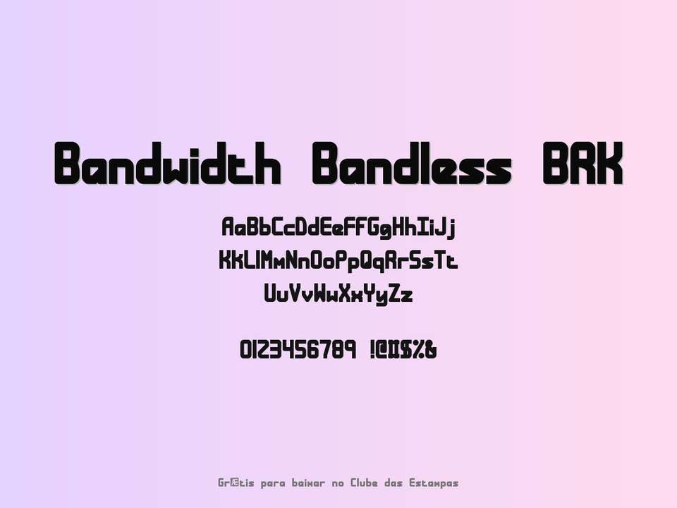 Fonte Bandwidth Bandless Brk Grátis Para Baixar