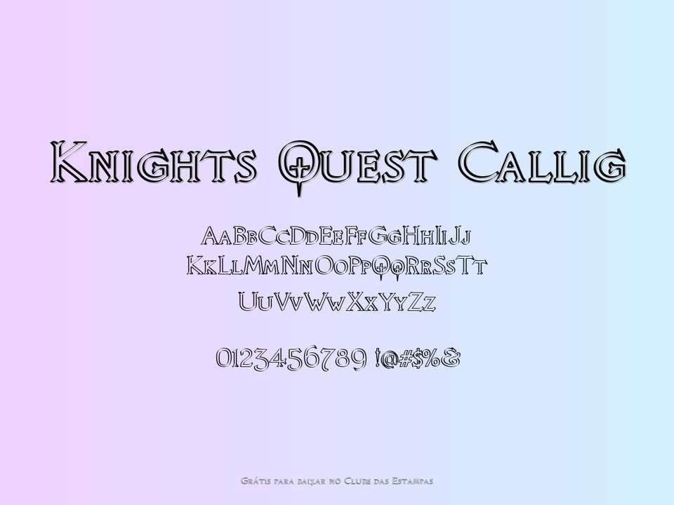 Fonte Knights Quest Callig Grátis Para Baixar