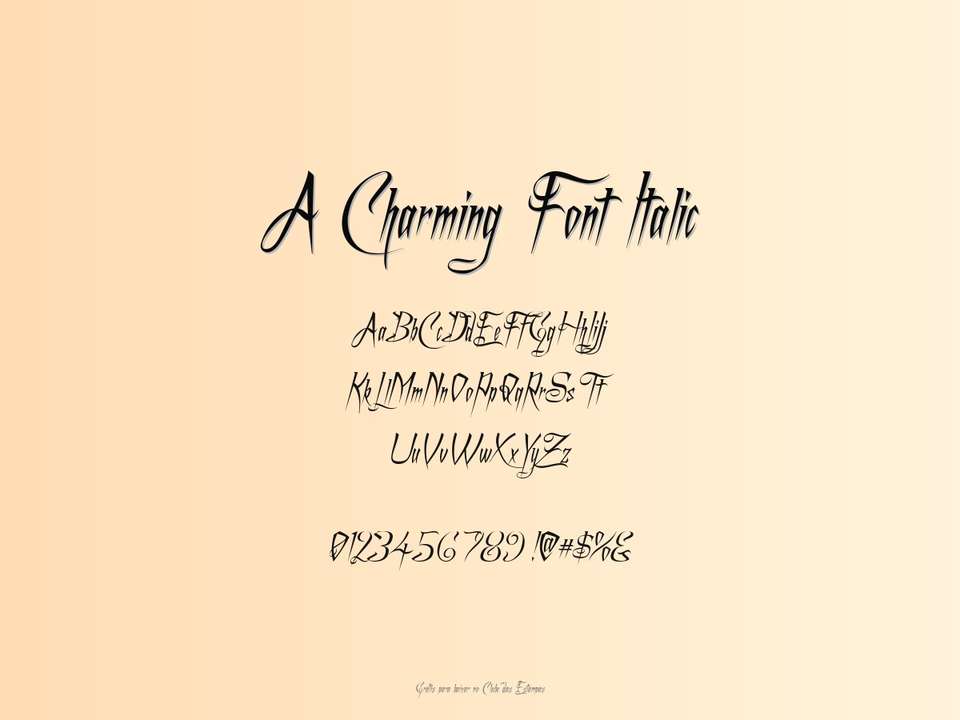 Fonte A Charming Font Italic Grátis Para Baixar