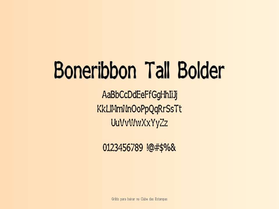 Fonte Boneribbon Tall Bolder Grátis Para Baixar