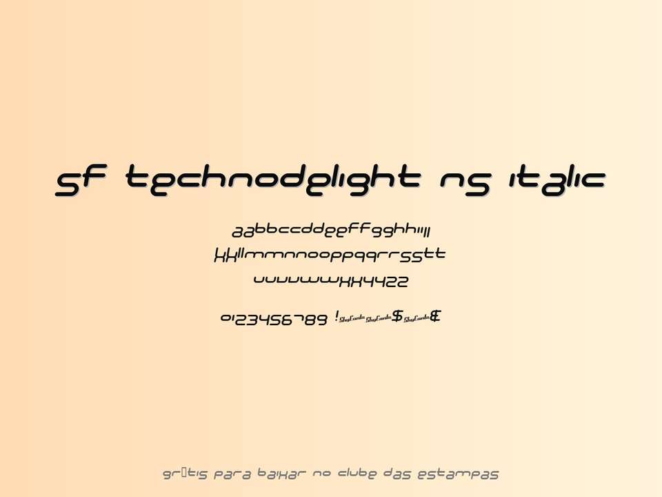 Fonte Sf Technodelight Ns Italic Grátis Para Baixar