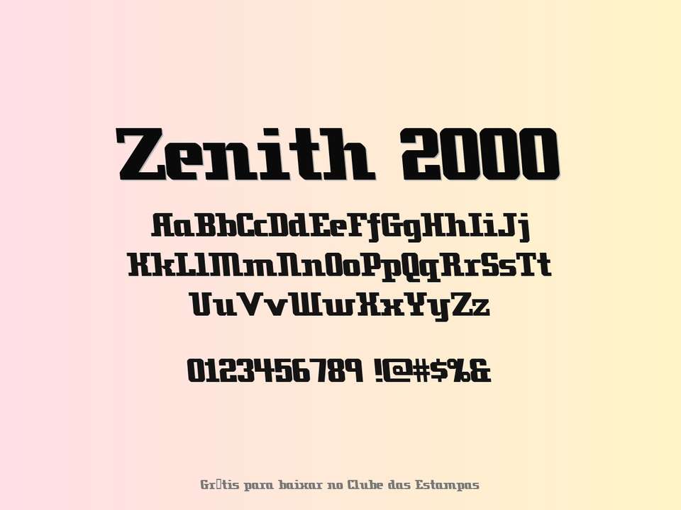 Fonte Zenith 2000 Grátis Para Baixar