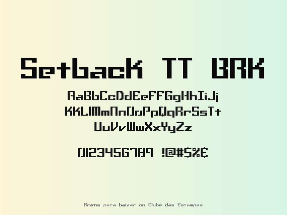 Fonte Setback Tt Brk Grátis Para Baixar