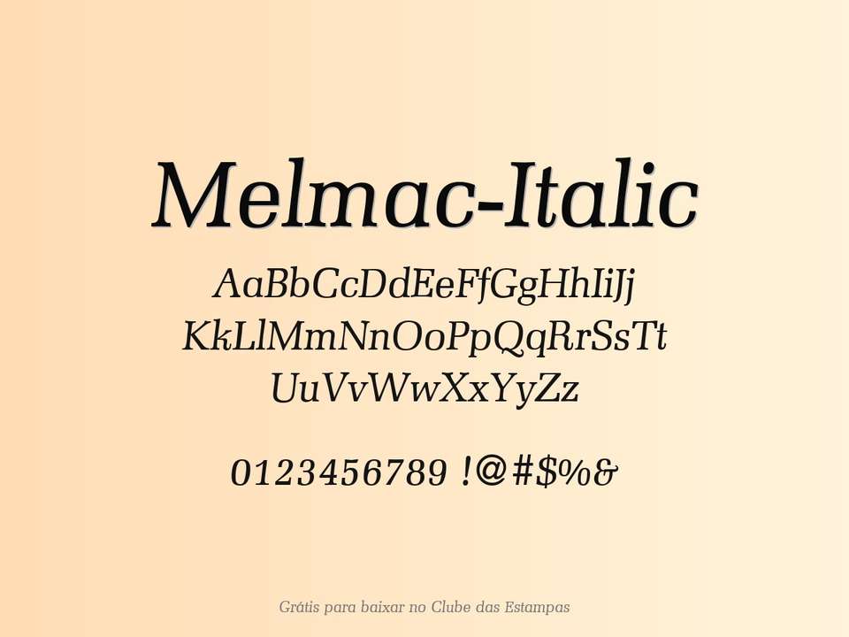 Fonte Melmac Italic Grátis Para Baixar