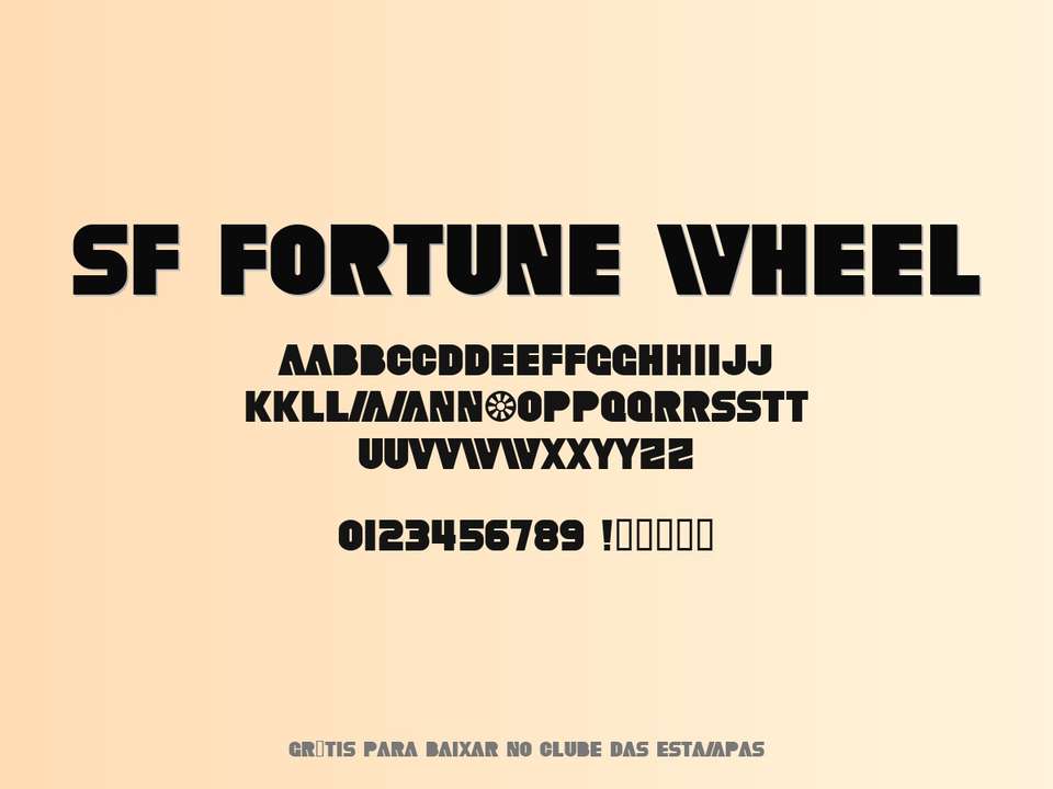 Fonte Sf Fortune Wheel Grátis Para Baixar