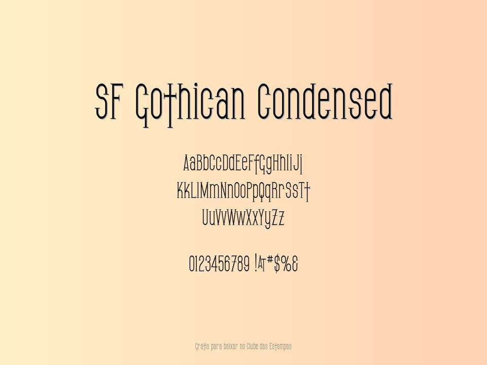 Fonte Sf Gothican Condensed Grátis Para Baixar