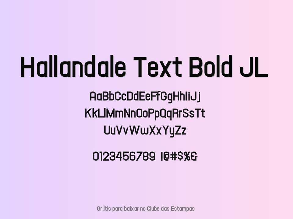 Fonte Hallandale Text Bold Jl Grátis Para Baixar