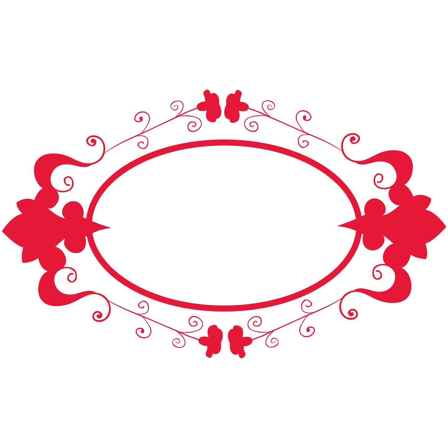 Moldura Decorativa Ornamental Vermelha Design Gráfico Png Grátis Para Baixar