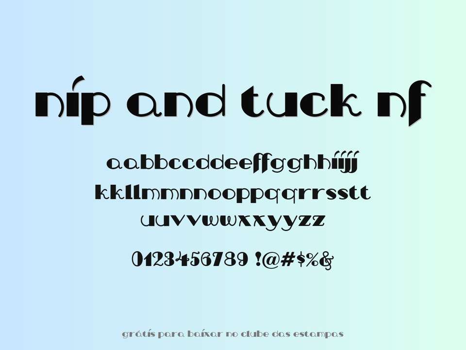 Fonte Nip And Tuck Nf Grátis Para Baixar