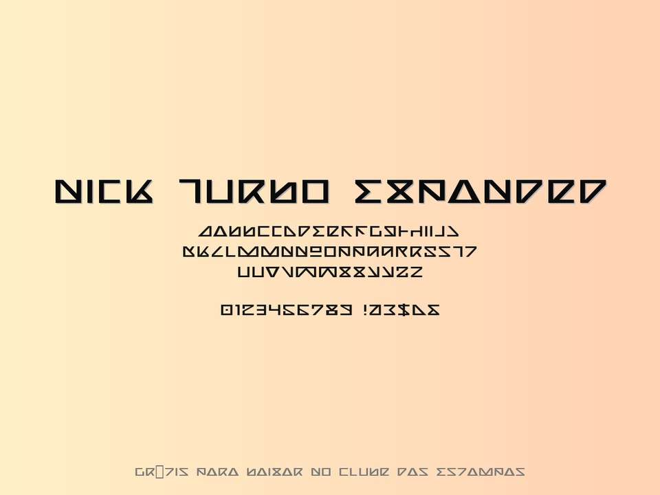 Fonte Nick Turbo Expanded Grátis Para Baixar