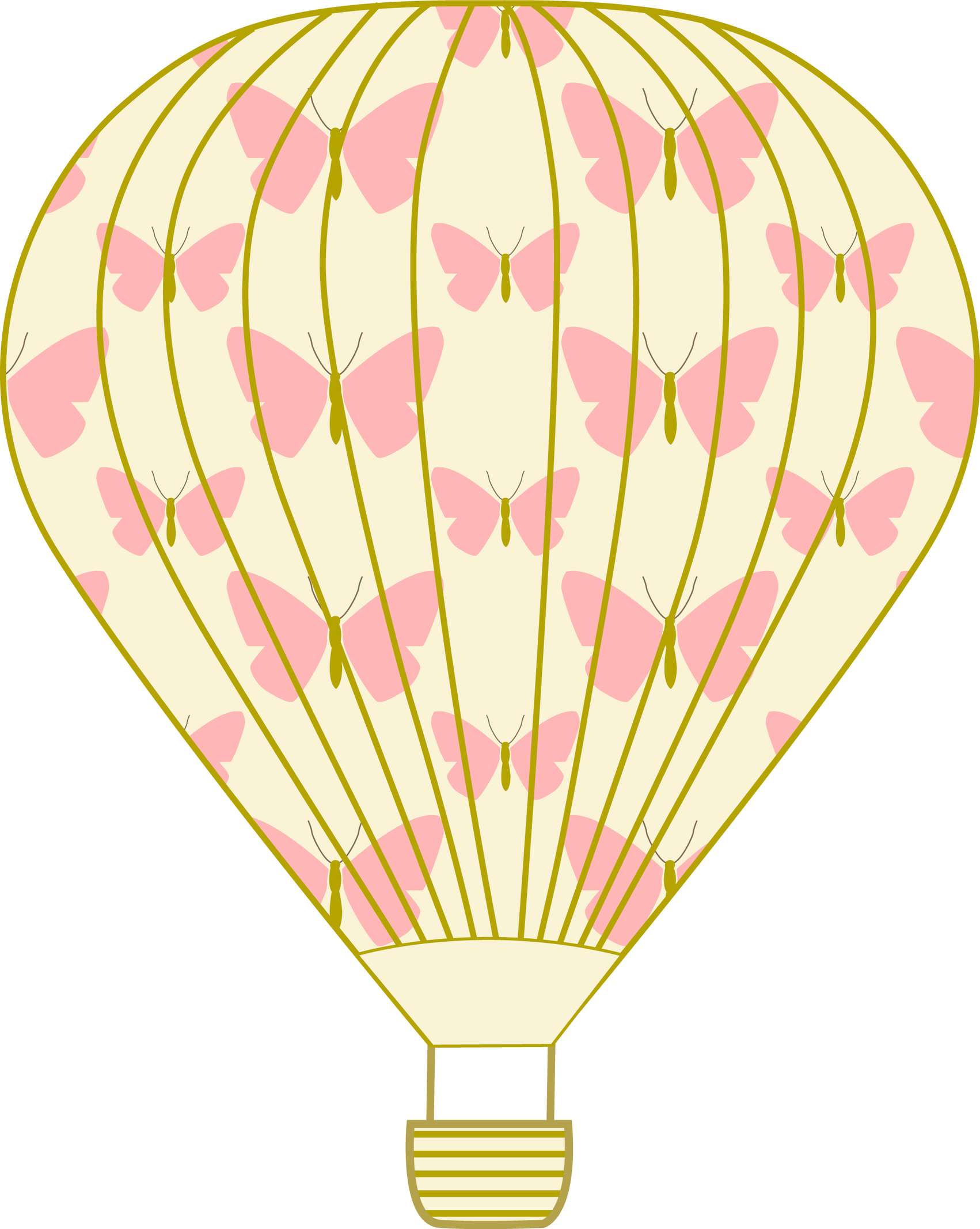 Balão De Ar Quente Borboletas Decoração Png Grátis Para Baixar