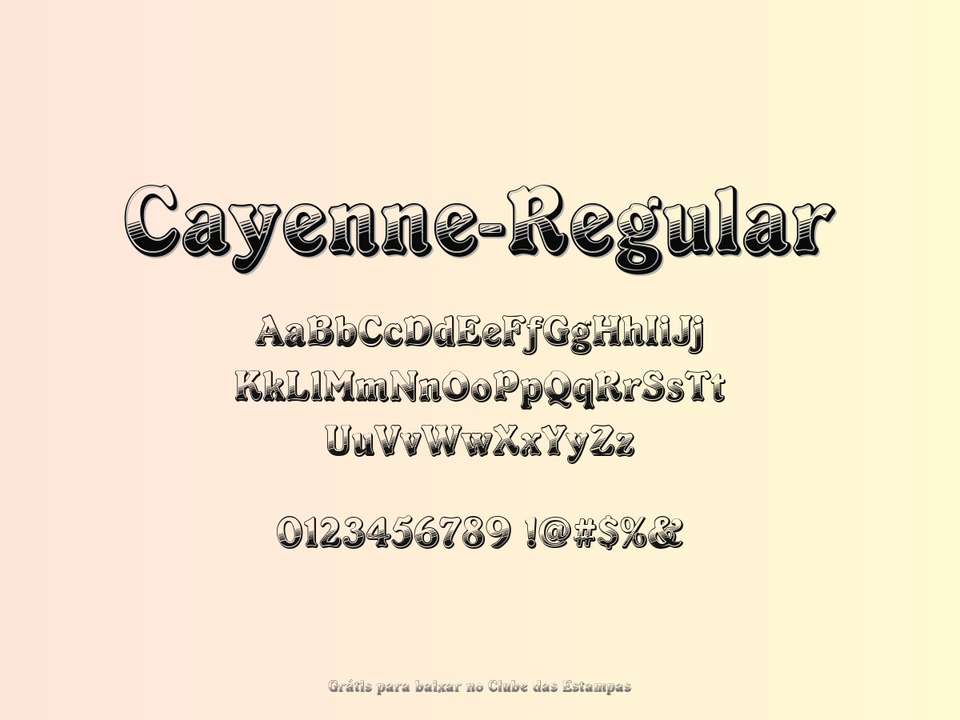 Fonte Cayenne Regular Grátis Para Baixar