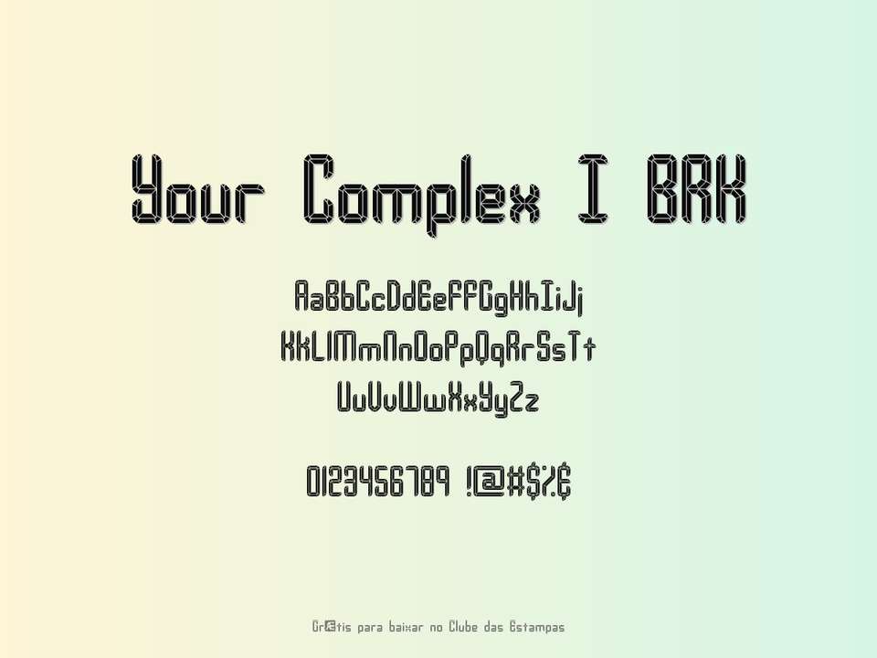 Fonte Your Complex I Brk Grátis Para Baixar