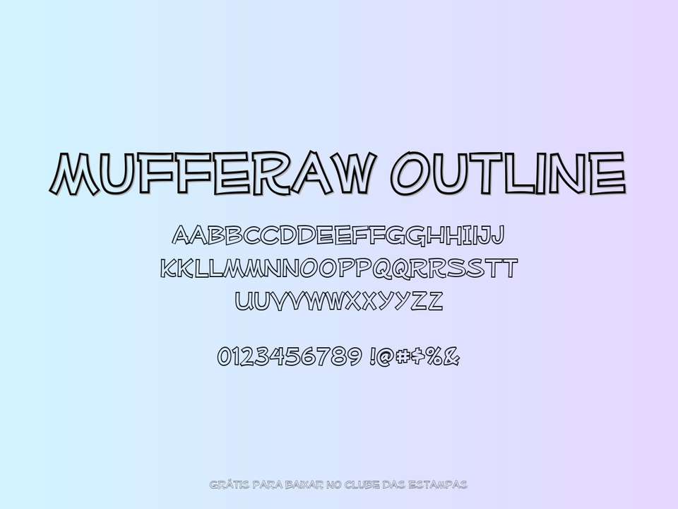 Fonte Mufferaw Outline Grátis Para Baixar