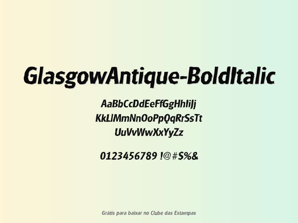 Fonte Glasgowantique Bolditalic Grátis Para Baixar
