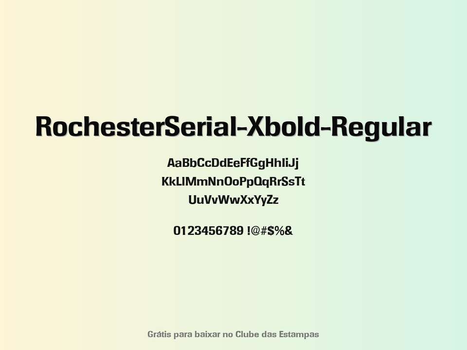 Fonte Rochesterserial Xbold Regular Grátis Para Baixar