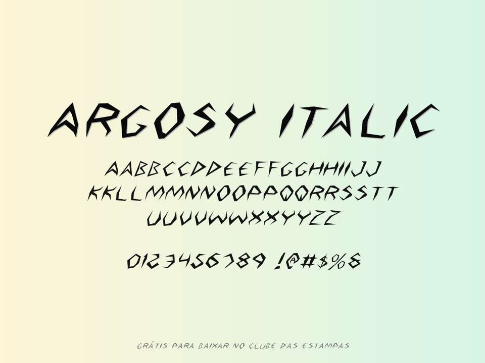 Fonte Argosy Italic Grátis Para Baixar