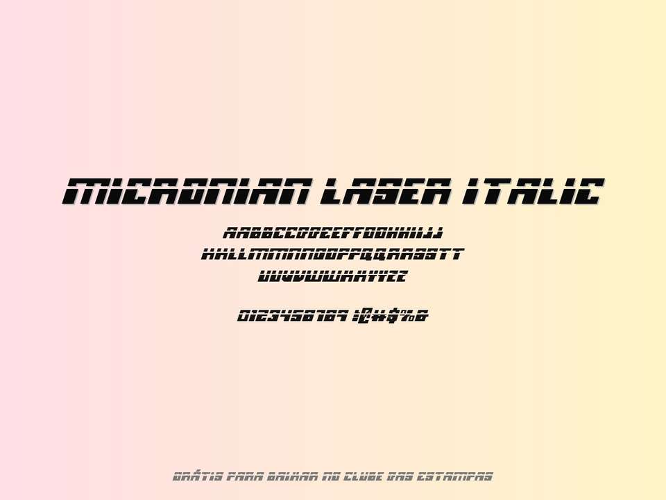 Fonte Micronian Laser Italic Grátis Para Baixar