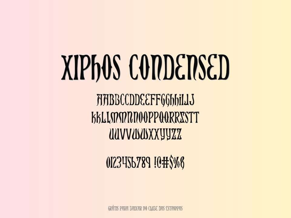 Fonte Xiphos Condensed Grátis Para Baixar