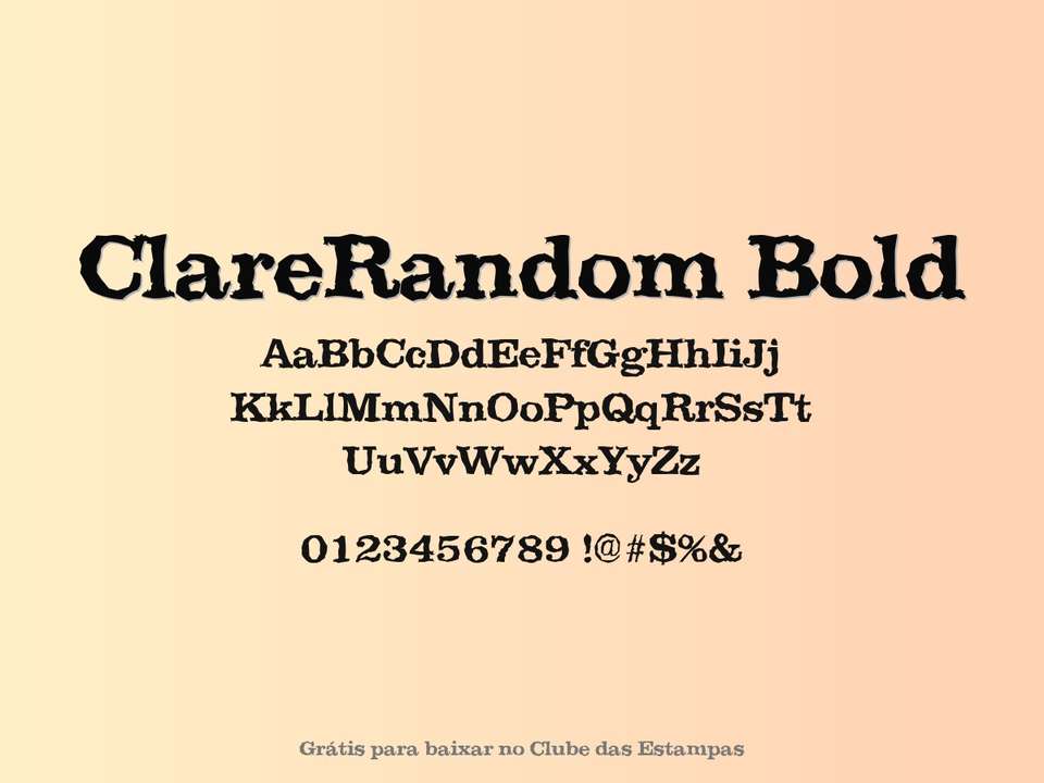 Fonte Clarerandom Bold Grátis Para Baixar