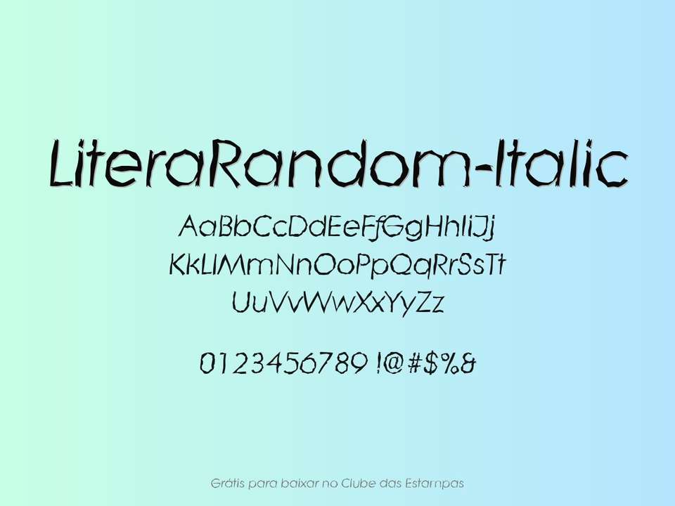 Fonte Literarandom Italic Grátis Para Baixar