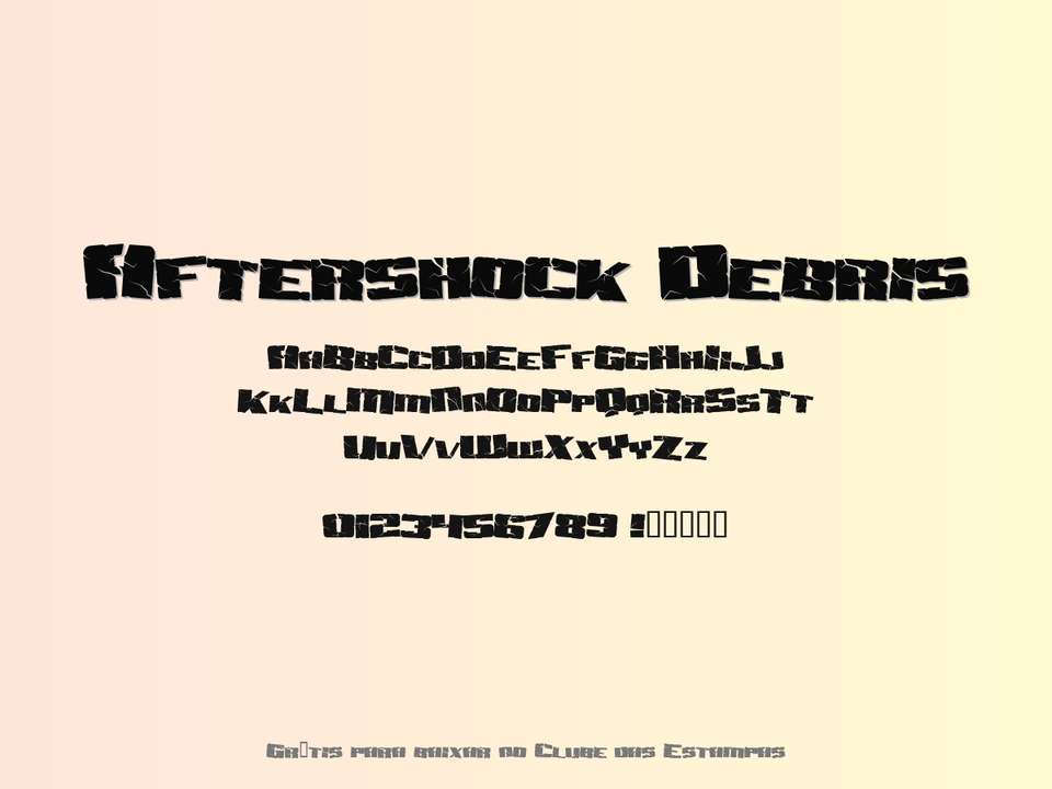Fonte Aftershock Debris Grátis Para Baixar