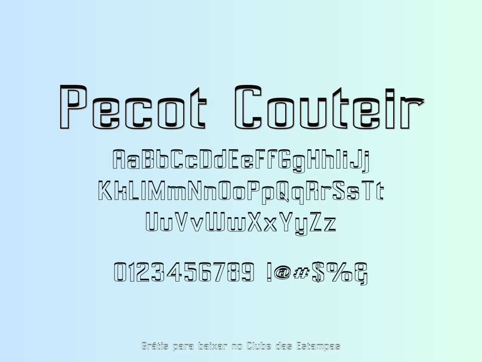 Fonte Pecot Couteir Grátis Para Baixar