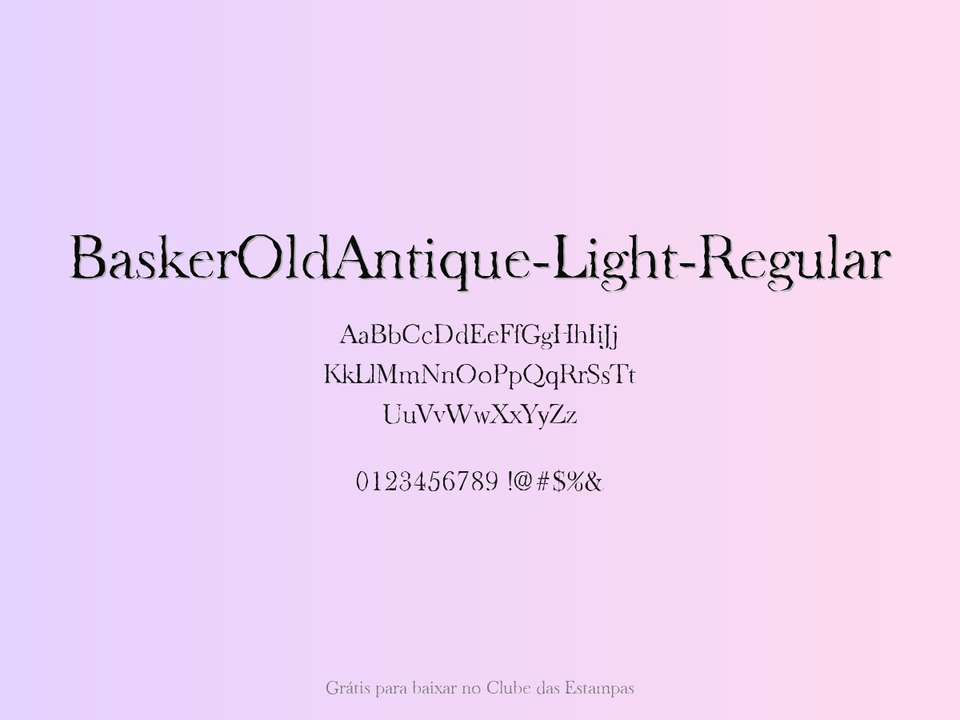 Fonte Baskeroldantique Light Regular Grátis Para Baixar
