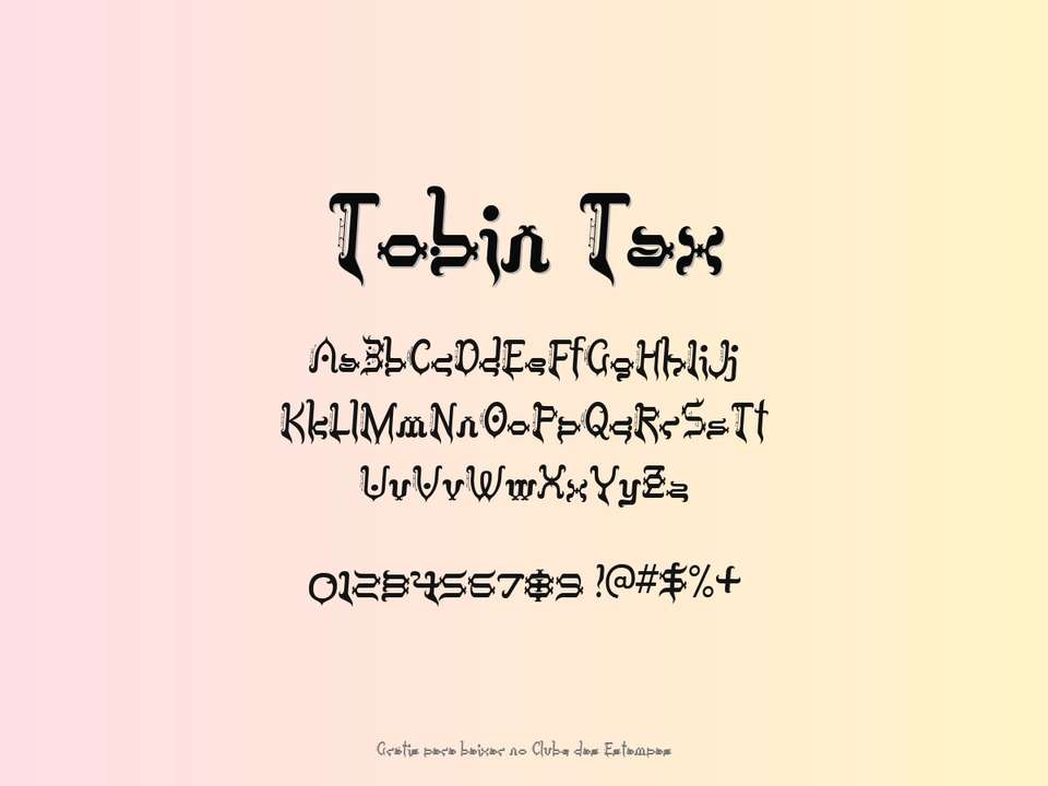 Fonte Tobin Tax Grátis Para Baixar