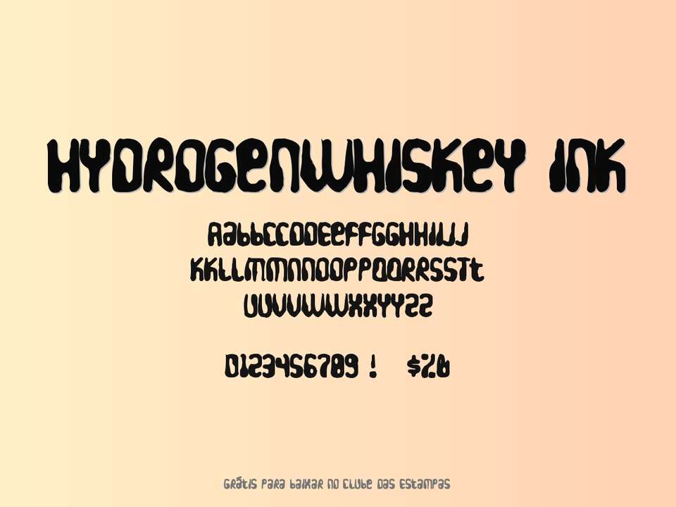 Fonte Hydrogenwhiskey Ink Grátis Para Baixar