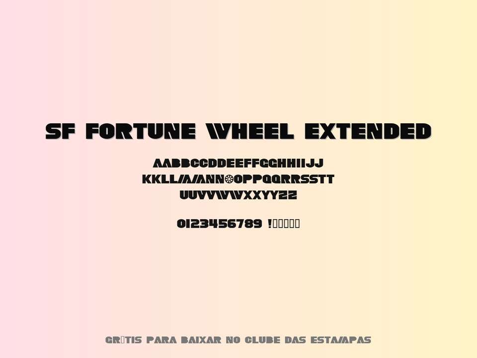 Fonte Sf Fortune Wheel Extended Grátis Para Baixar
