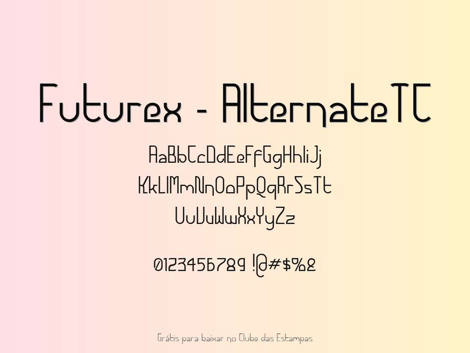 Fonte Futurex Alternatetc Grátis Para Baixar