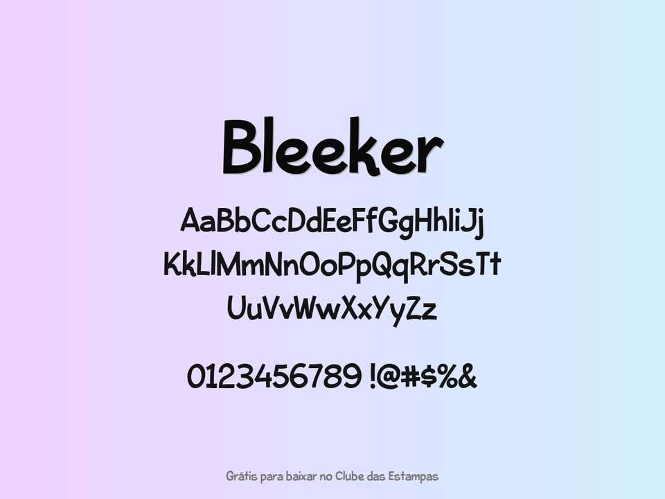 Fonte Bleeker Grátis Para Baixar