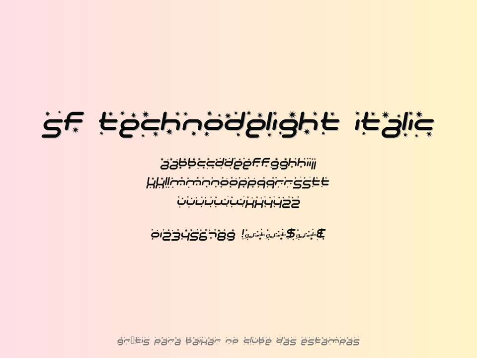 Fonte Sf Technodelight Italic Grátis Para Baixar