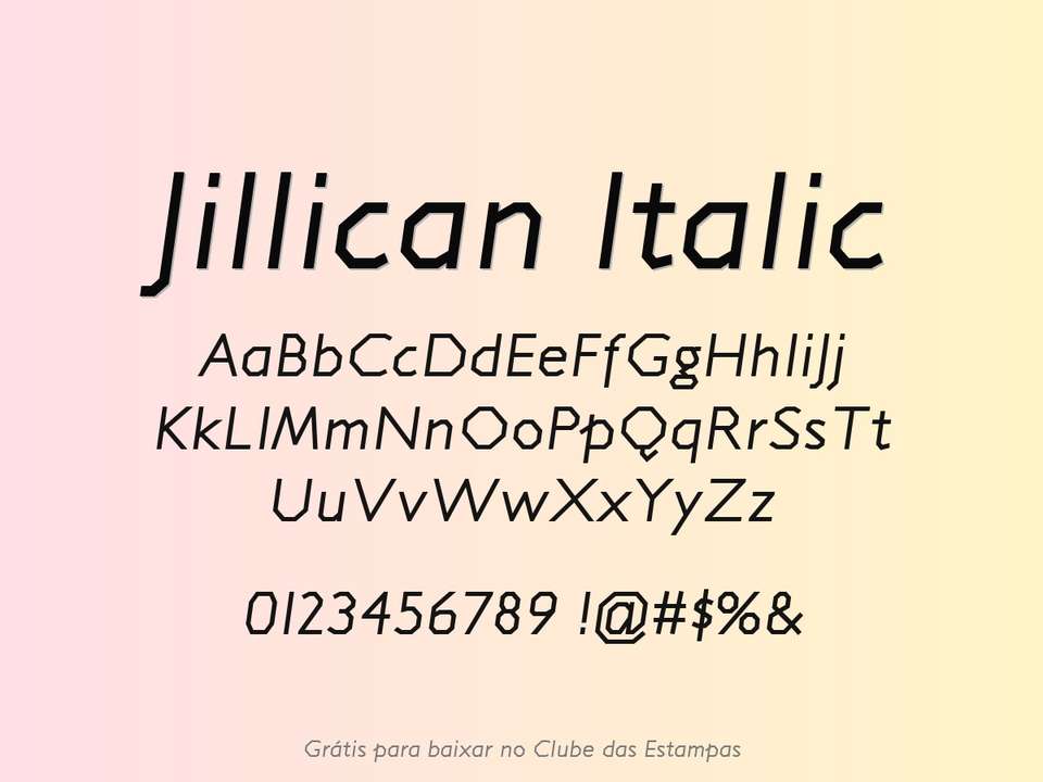 Fonte Jillican Italic Grátis Para Baixar
