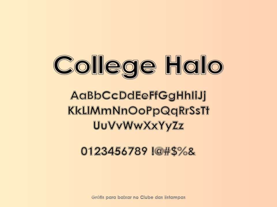 Fonte College Halo Grátis Para Baixar