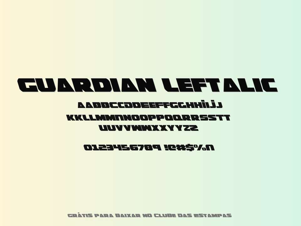 Fonte Guardian Leftalic Grátis Para Baixar
