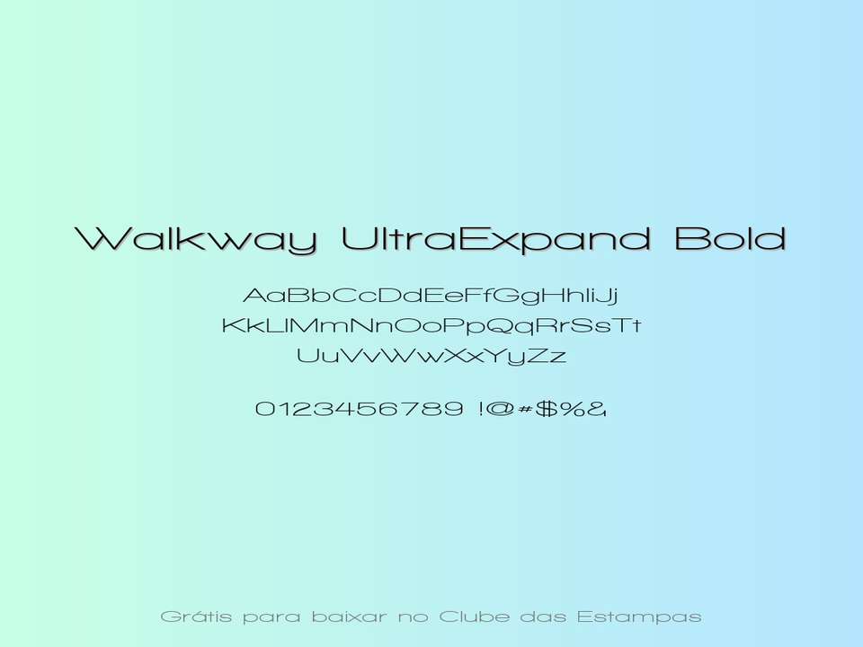 Fonte Walkway Ultraexpand Bold Grátis Para Baixar