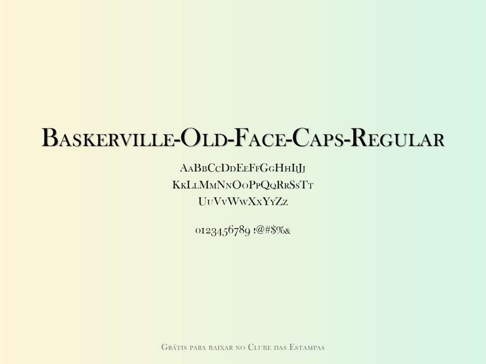 Fonte Baskerville Old Face Caps Regular Grátis Para Baixar