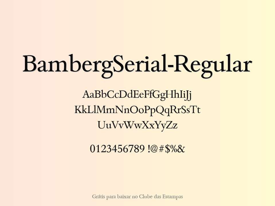 Fonte Bambergserial Regular Grátis Para Baixar