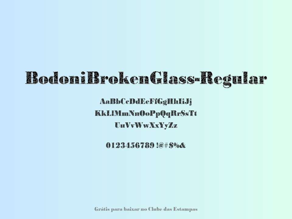 Fonte Bodonibrokenglass Regular Grátis Para Baixar