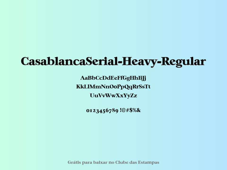 Fonte Casablancaserial Heavy Regular Grátis Para Baixar