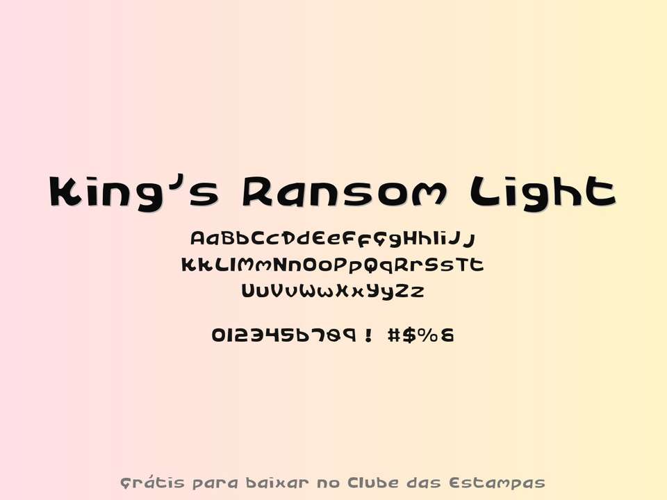 Fonte King's Ransom Light Grátis Para Baixar