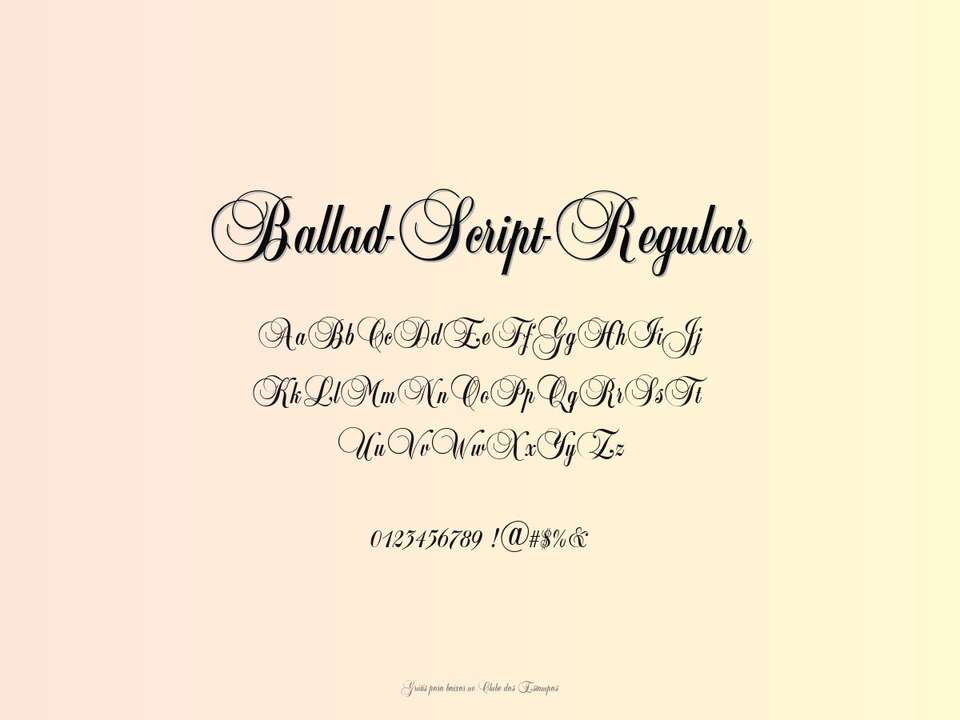 Fonte Ballad Script Regular Grátis Para Baixar