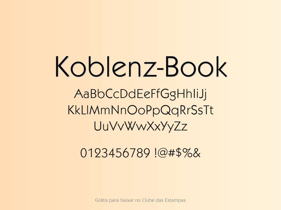 Fonte Koblenz Book Grátis Para Baixar