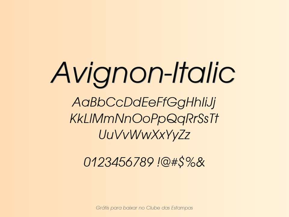 Fonte Avignon Italic Grátis Para Baixar
