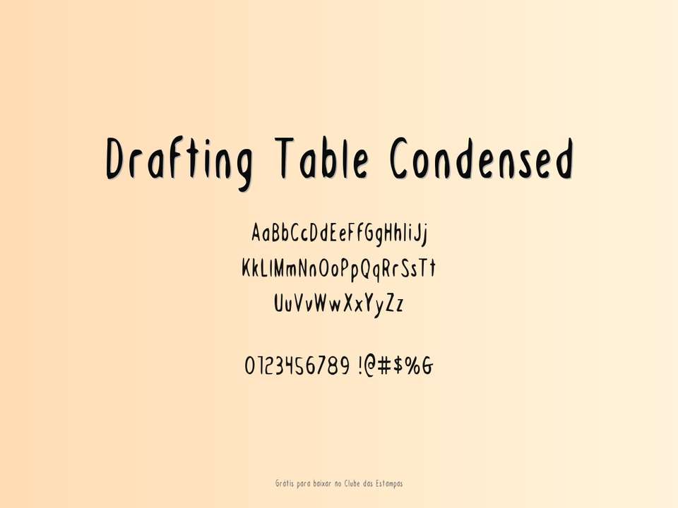 Fonte Drafting Table Condensed Grátis Para Baixar