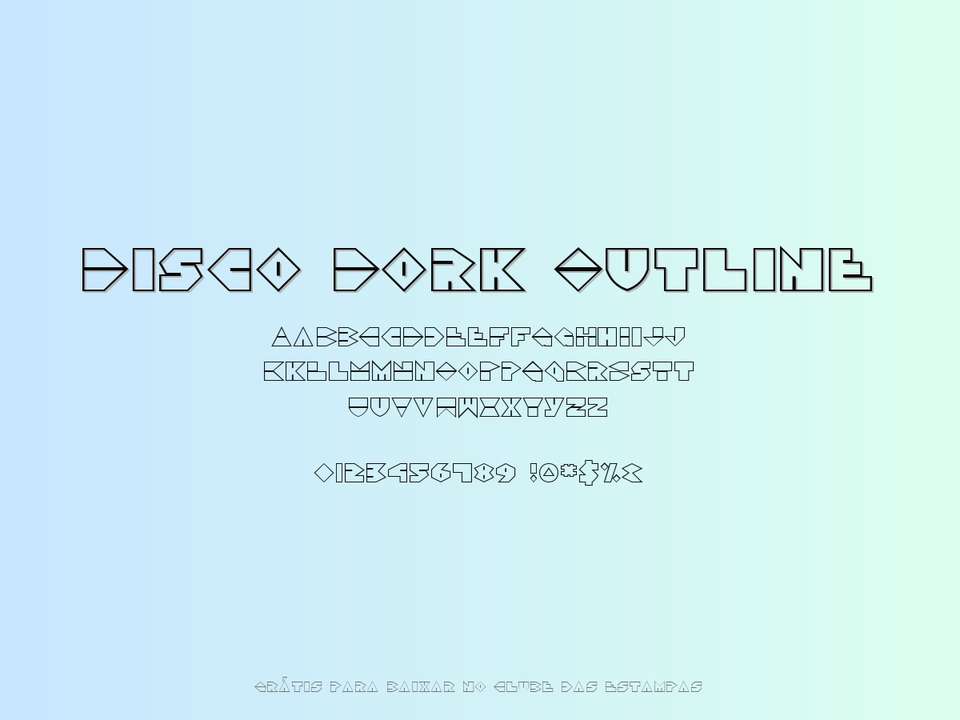 Fonte Disco Dork Outline Grátis Para Baixar